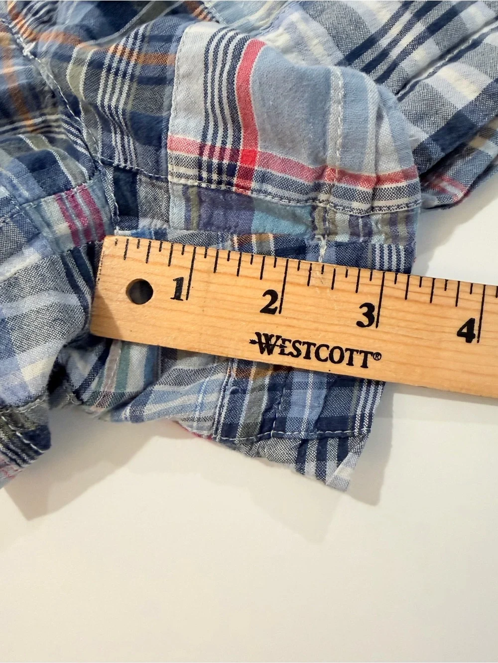 Patchwork Madras Plaid Shorts Size 8 100% Cotton Preppy Coastal Summer